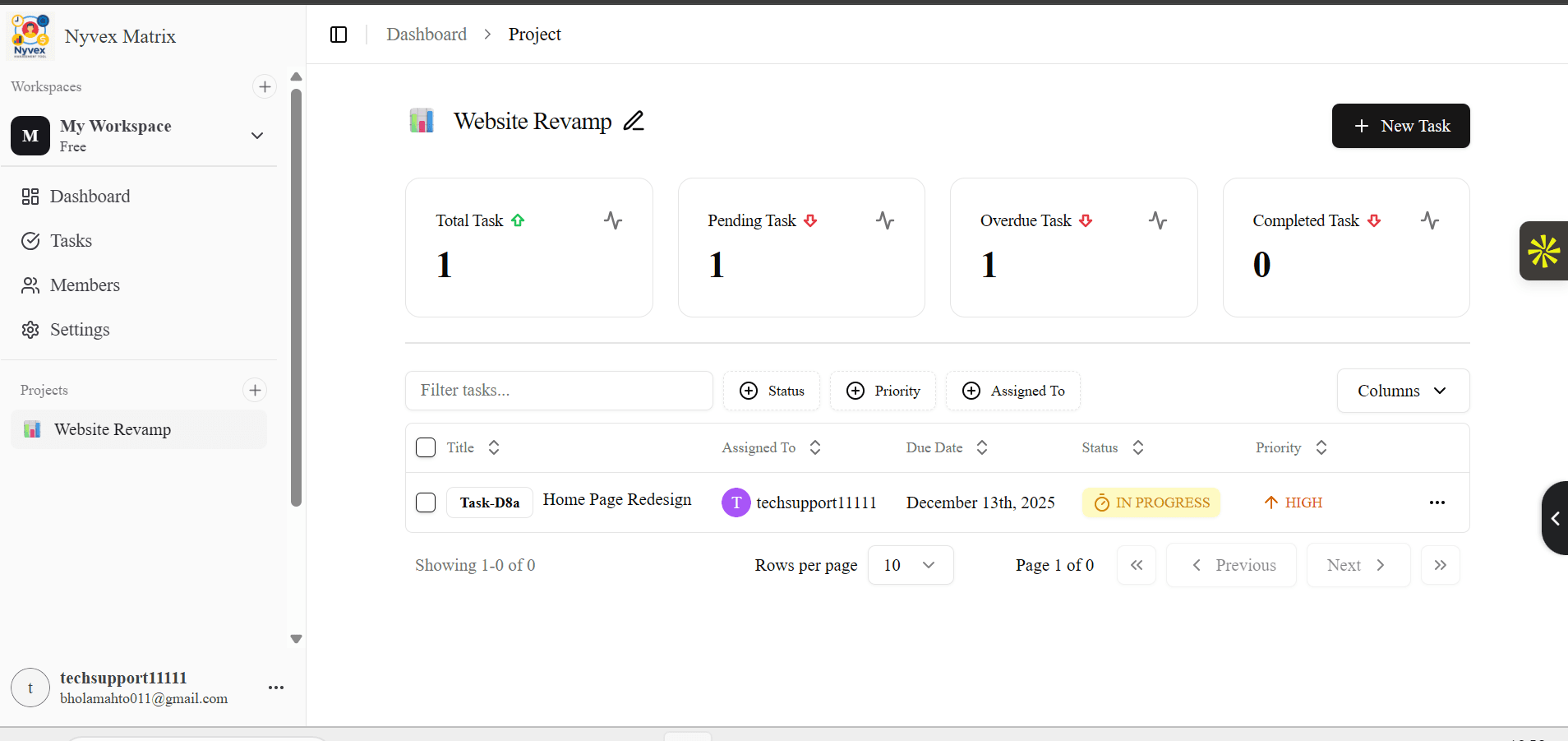 Nyvex Matrix – Project Management App